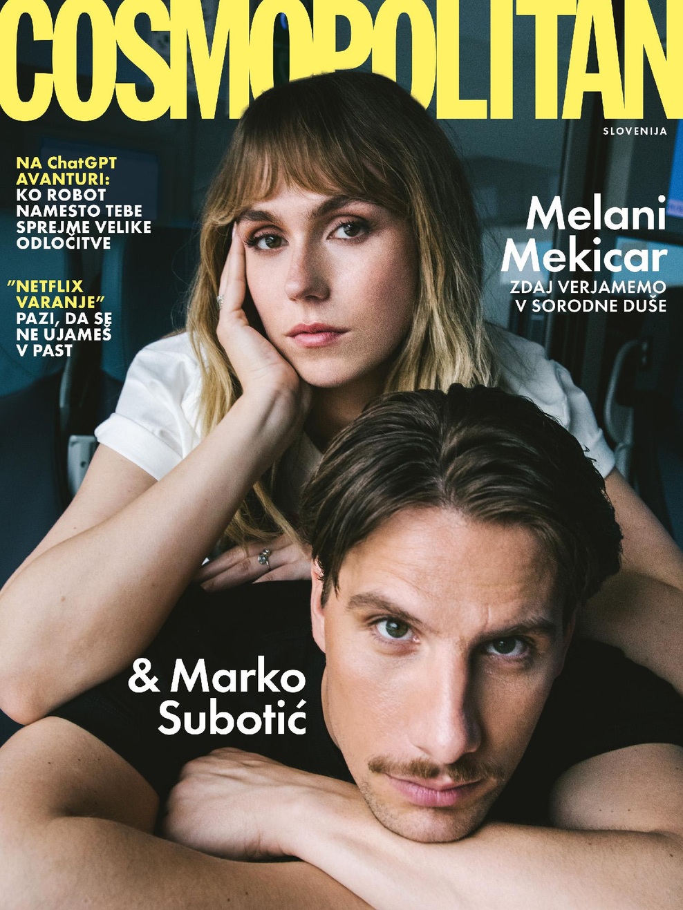 Kdo je moški, ki je stopil z Melani Mekicar pred objektiv in krasi našo novo Cosmopolitan naslovnico? (foto: Cosmopolitan Slovenija)
