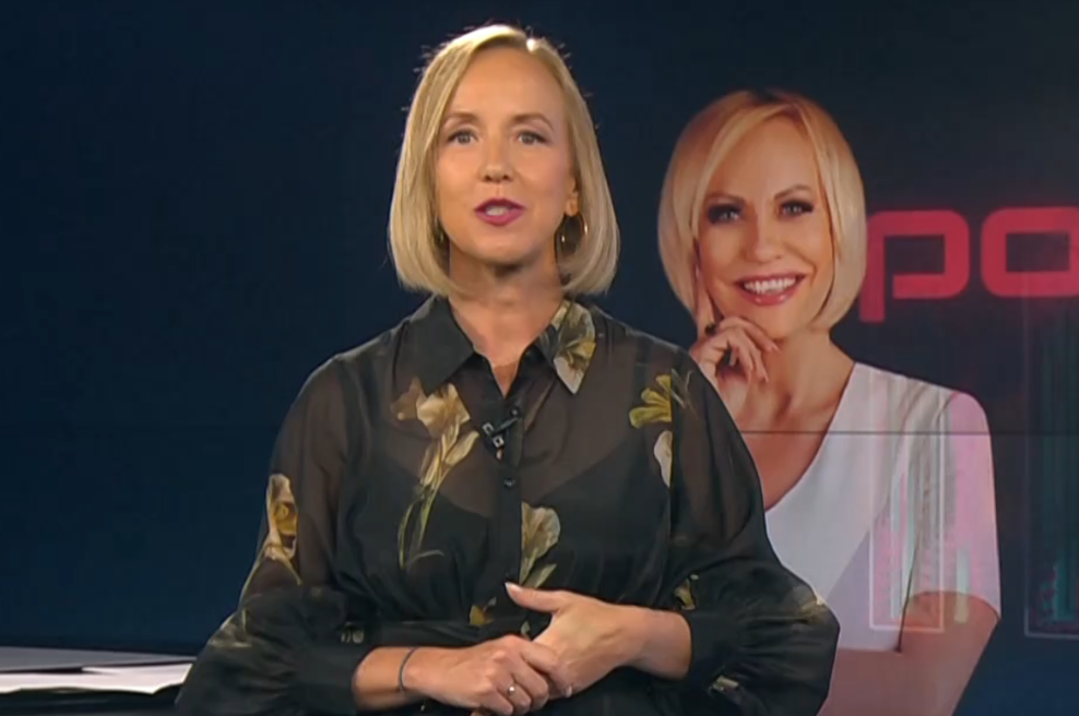 Pa saj ni res! To, kar se je zgodilo voditeljici Oti Širca Roš med oddajo v živo, je prav neverjetno (VIDEO) (foto: VOYO/posnetek zaslona)