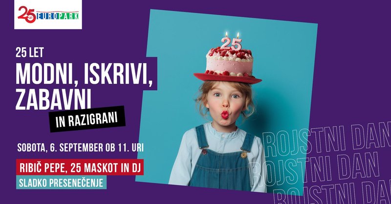 Europark praznuje 25. rojstni dan: koncerti, popusti in nepozabna zabava!