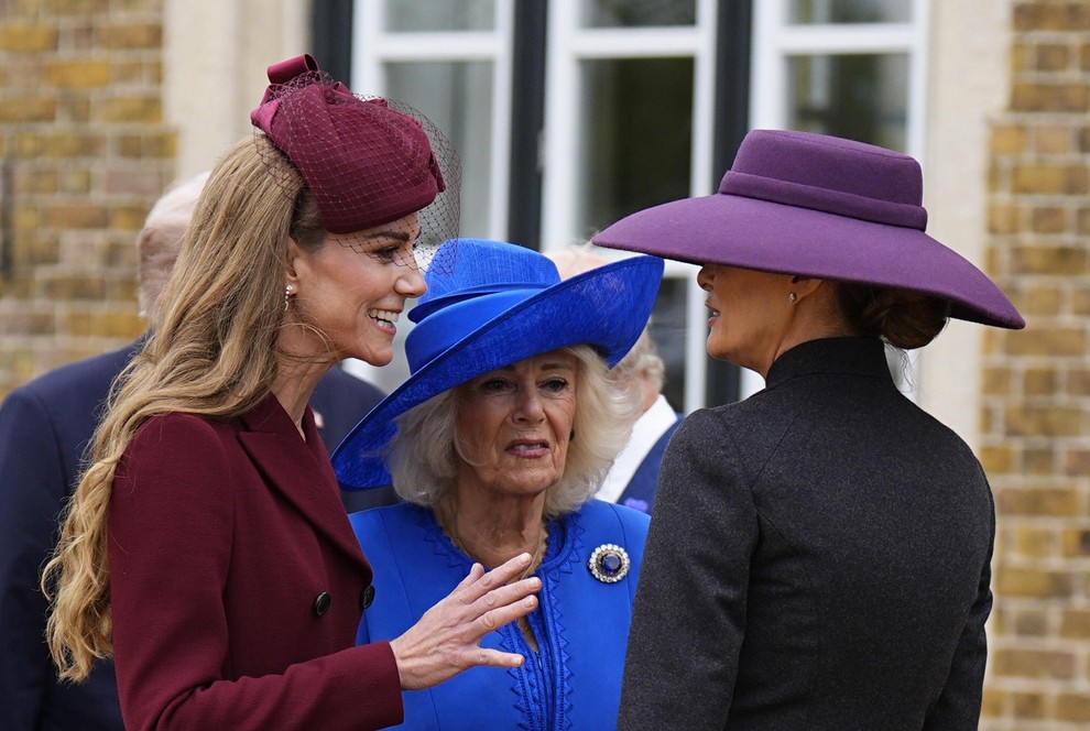 Kate Middleton in princ William sta v veličastnem gradu Windsor sprejela Donalda in Melanio Trump v sklopu zgodovinskega državnega obiska …