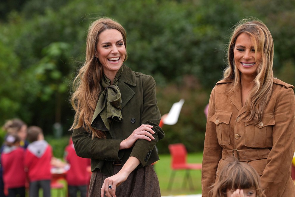 Kate Middleton in Melania Trump