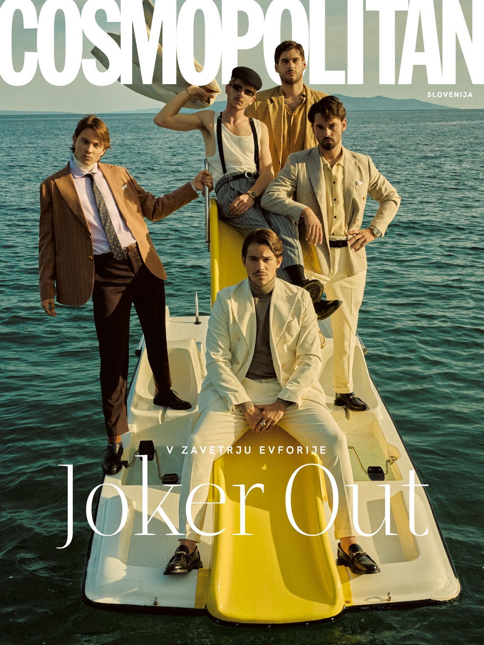 (COSMO REVIJA) Prvič v zgodovini revije naslovnico osvojili moški - tukaj so Joker Out! (foto: Cosmopolitan Slovenija)