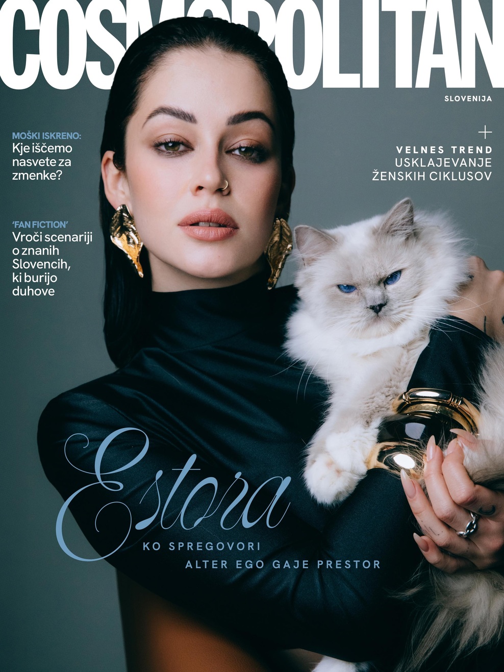 (COSMO REVIJA + DARILO) Vedno čudovita Estora: ko spregovori alter ego Gaje Prestor: "Gaja je dnevna verzija mene, Estora pa se zbudi, ko sonce zaide" (foto: Cosmopolitan Slovenija)