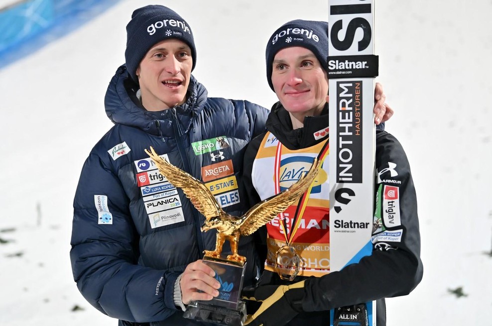 Peter Prevc in Domen Prevc. (foto: Profimedia)