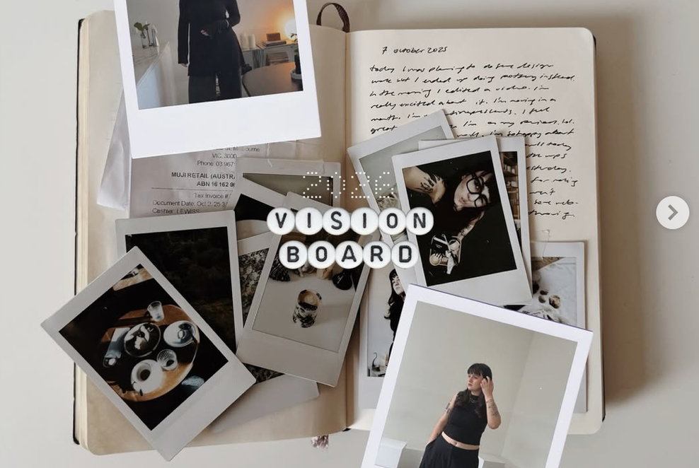 Od želja do ciljev: kako ustvariti vision board in ohraniti motivacijo za doseganje ciljev skozi vse leto (foto: Instagram/Screenshot)