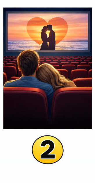 2 Kino Če si izbrala kino, v ljubezni iščeš predvsem sproščenost in zabavo. Pomembno ti je, da se s partnerjem …