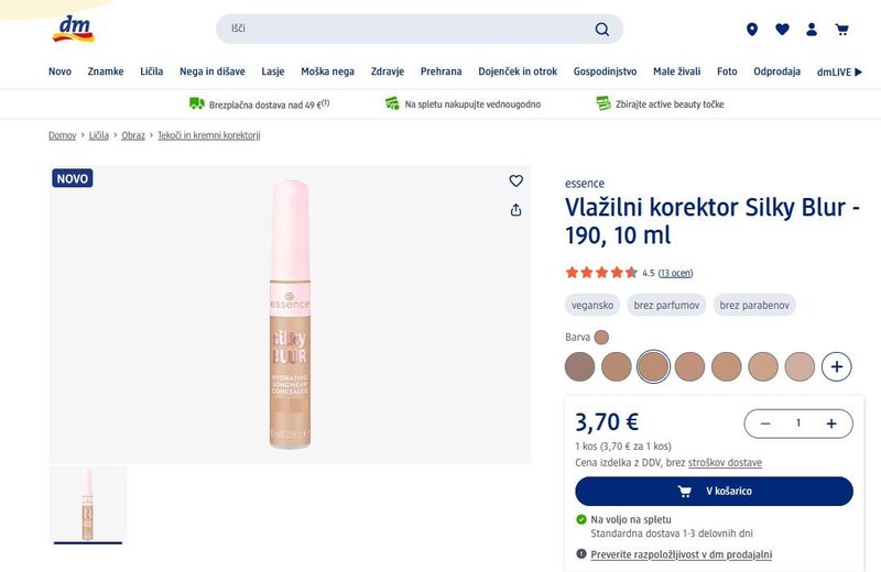 dm izdelek korektor Silky Blur