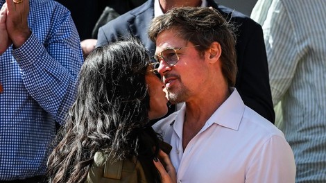 Brad Pitt Ines de Ramon finale Roland Garros