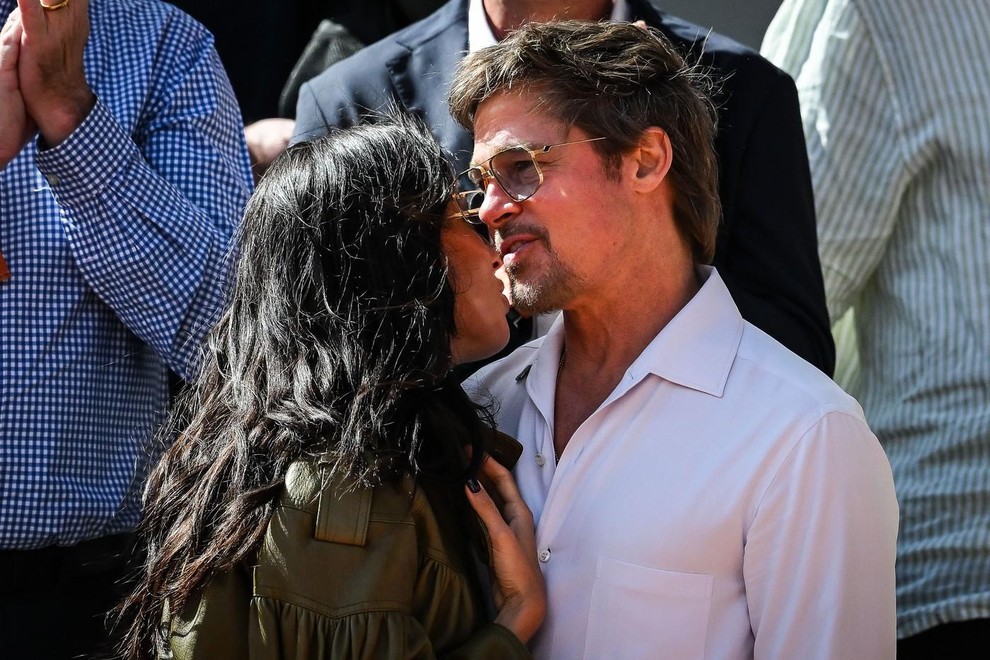 Brad Pitt Ines de Ramon finale Roland Garros