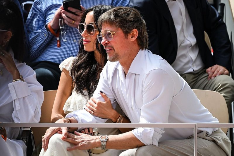 Brad Pitt Ines de Ramon finale Roland Garros
