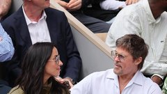 Brad Pitt Ines de Ramon finale Roland Garros