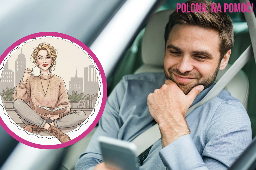 "Moj mož vsak dan sedi v avtu in pol ure bulji v instagram profile drugih žensk – trdi, da je to njegov način sproščanja!" (klic na pomoč Ljubljančanke) (foto: Unsplash/AI/Cosmopolitan/fotomontaža)