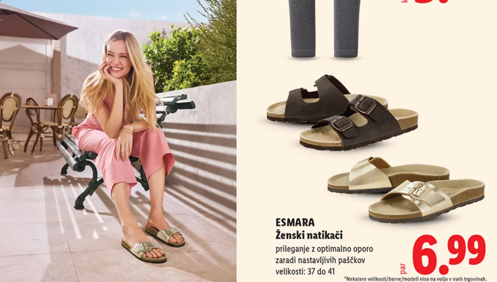 Ti sandali iz Lidla spominjajo na enega najbolj priljubljenih modelov na svetu – stanejo pa le slabih 7 evrov