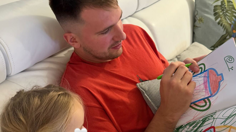 Luka Dončić in hči Gabriela