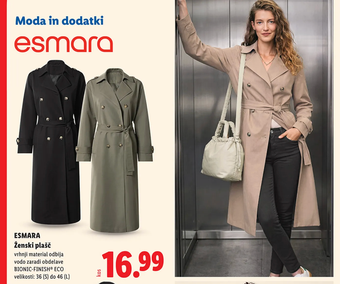 Videti je kot jesenska klasika iz modne trgovine, a ta plašč za manj kot 20 € najdete nikjer drugje kot v Lidlu
