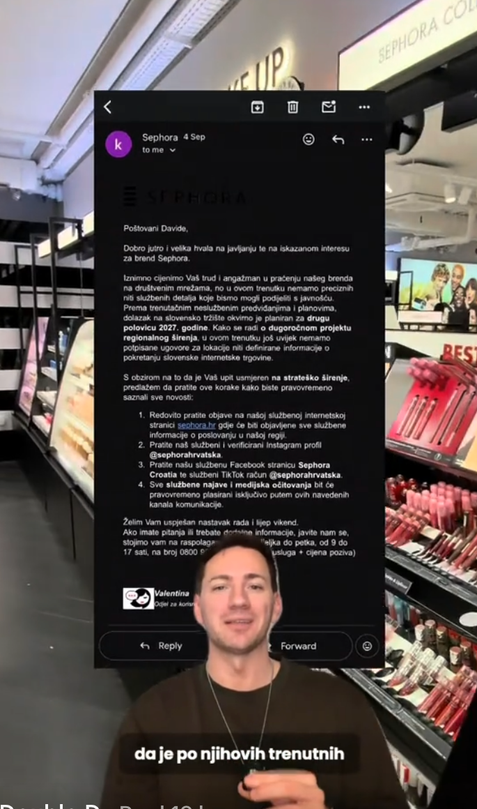 Sephora končno prihaja v Slovenijo? Ni šala, tokrat naj bi šlo zares