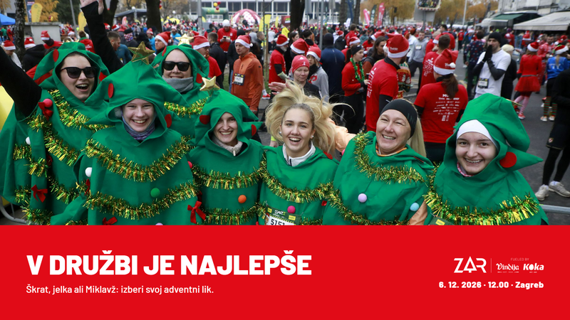 Najbolj zabaven izlet tega decembra: opoldne tek v kostumu, popoldne advent v Zagrebu (vzemi s sabo vse prijateljice, ena teče zastonj)