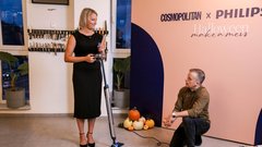 Gregor Zajc in Lora Naglev, predstavnika blagovne znamke Philips, sta zbranim podrobneje predstavila Philips OneUp in prikazala njegovo delovanje.