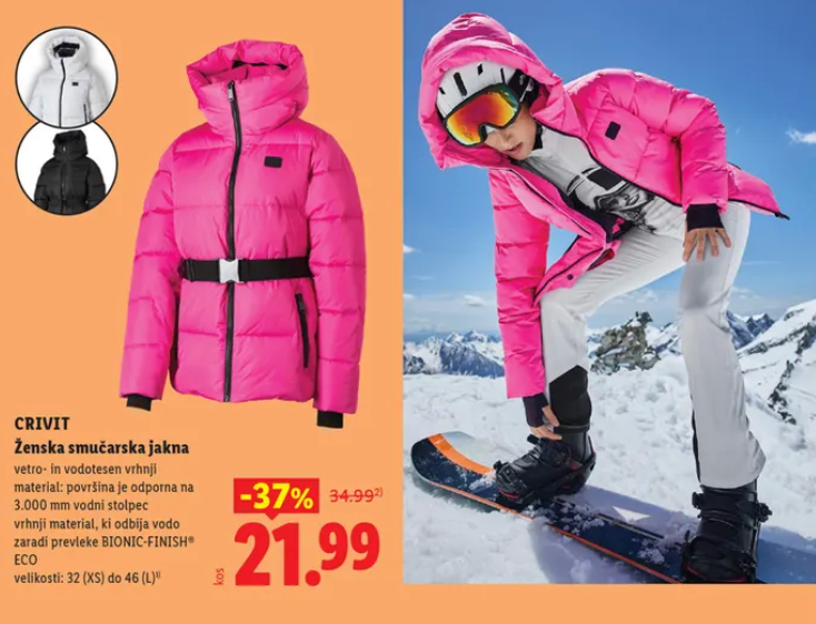 Na smučišču vas to sezono nihče ne bo spregledal: Lidl ima tole fantastično jakno v najbolj norem odtenku rožnate za dobrih 20 evrov!